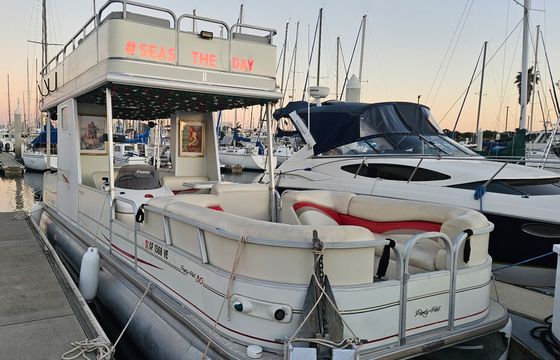 Double Decker Party Pontoon Boat in San Diego Bay - Up to 12 Guests!!!