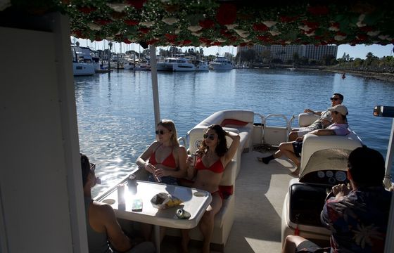 Double Decker Party Pontoon Boat in San Diego Bay - Up to 12 Guests!!!