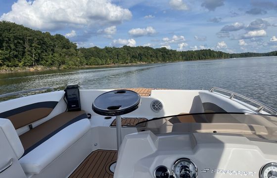 17’ Deckboat at Lake Gaston. Fuel included!!
