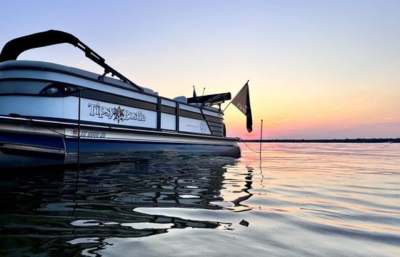 The Tipsy Bostie, a luxury 2022 Crest 240 Platinum tritoon with 250HP!