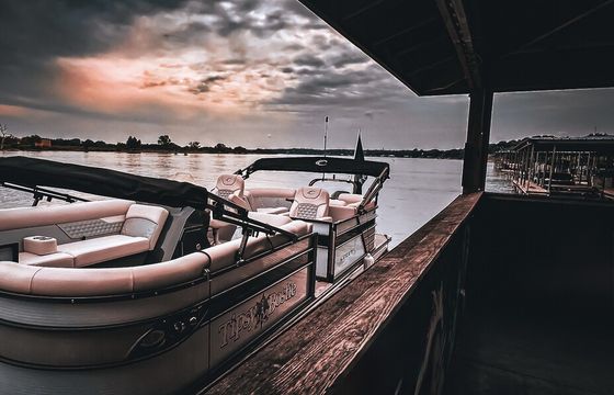 The Tipsy Bostie, a luxury 2022 Crest 240 Platinum tritoon with 250HP!