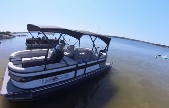 The Tipsy Bostie, a luxury 2022 Crest 240 Platinum tritoon with 250HP!