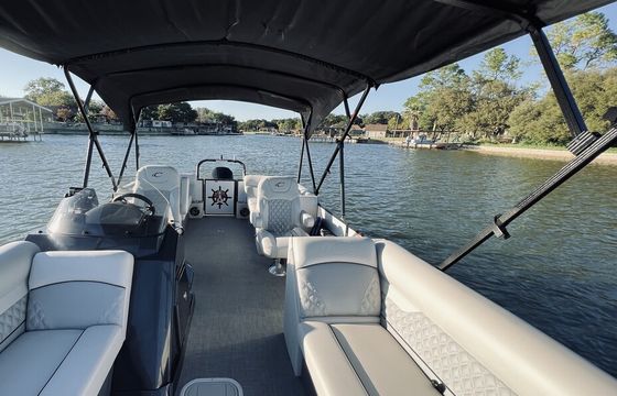 The Tipsy Bostie, a luxury 2022 Crest 240 Platinum tritoon with 250HP!