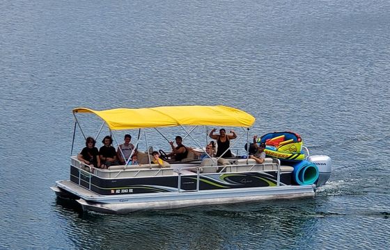 Fun in the Sun at Lake Pleasant Harbor on our 26ft Party Pontoon Boat