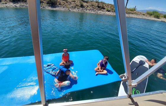 Fun in the Sun at Lake Pleasant Harbor on our 26ft Party Pontoon Boat
