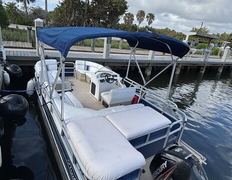 "22ft Pontoon – Dania Beach | Sandbar & Fishing | Up to 12 Guests"