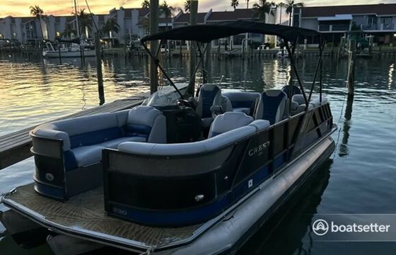 230 Crest Tri-toon with Yamaha 150