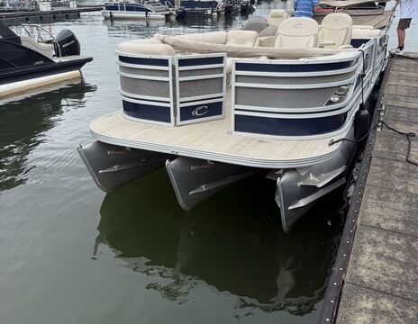 Top-Tier Tritoon Fun, Crest Caribbean 250SL on Lanier!
