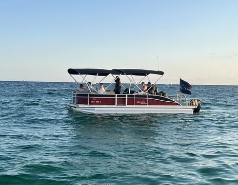 Luxury Private Pontoon Charter to Crab Island