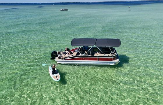 Luxury Private Pontoon Charter to Crab Island