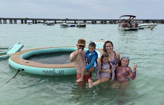 Luxury Private Pontoon Charter to Crab Island