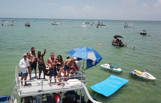 Private 24' Double-Deck Boat Charter with Waterslide | Hernando Beach