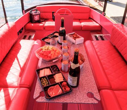 Pink Electric Boat Rental in San Diego (Drive It Yourself • Seats 10)