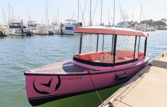 Pink Electric Boat Rental in San Diego (Drive It Yourself • Seats 10)