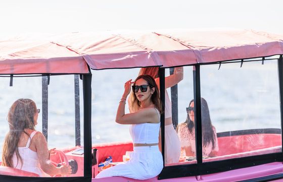 Pink Electric Boat Rental in San Diego (Drive It Yourself • Seats 10)