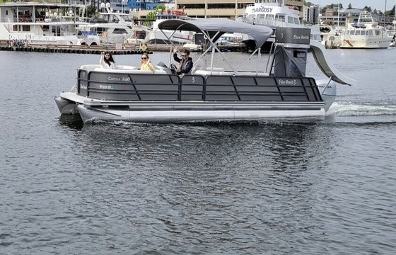 Fun Water Slide pontoon boat! Up to 12 people