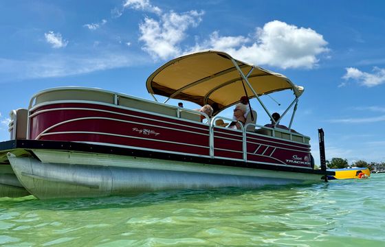 24ft Sun Tracker Party Barge – Anna Maria Island Adventure