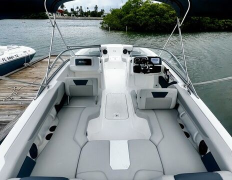 Premium Deckboat with Seat and Sound Upgrades - Perfect Sandbar Boat