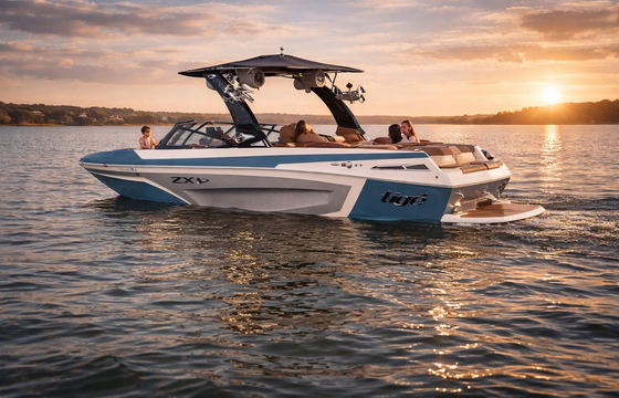 2021 25ZX Wake Boat — Premium Surf and Cruise by Boats and Toasts!