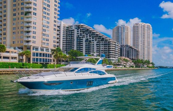 65ft Azimut Luxury Yacht with 2 Jet Skis Included in Miami Beach
