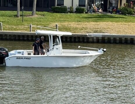Cruise the Charleston harbor in a super clean 21ft Sea Pro