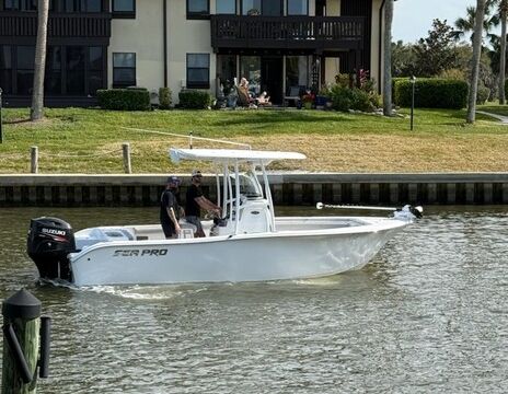 Cruise the Charleston harbor in a super clean 21ft Sea Pro