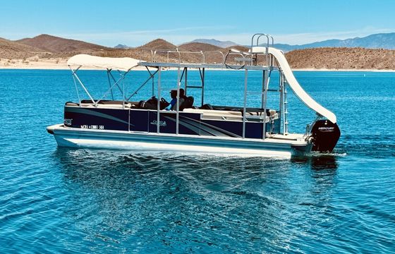 25’ Lounger pontoon – Full Shade, Seats 13 , Delivered at Pleasant