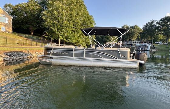 Cruiser and Tube Lake Norman Harris 240 Sunliner Tritoon
