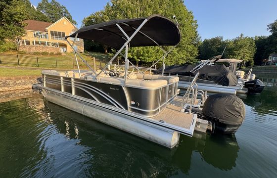 Cruiser and Tube Lake Norman Harris 240 Sunliner Tritoon
