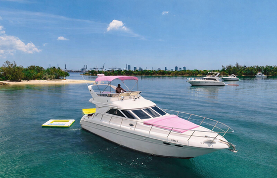 MIAMI'S NEWEST PINK YACHT! 45 FT Fly bridge! Relax, Party, and Enjoy!