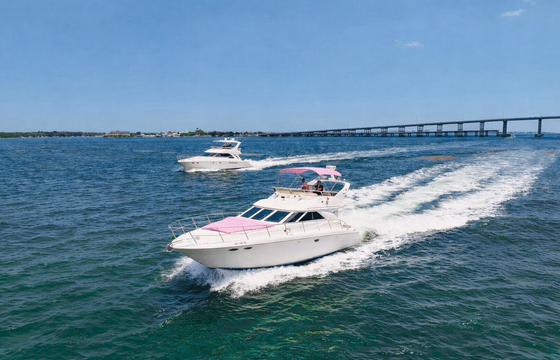 MIAMI'S NEWEST PINK YACHT! 45 FT Fly bridge! Relax, Party, and Enjoy!