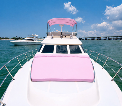 MIAMI'S NEWEST PINK YACHT! 45 FT Fly bridge! Relax, Party, and Enjoy!