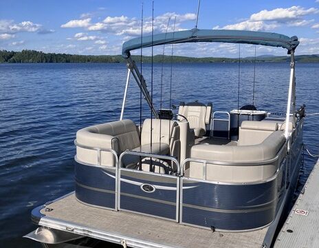 21-Foot Fish N Cruise Pontoon Boat in Vermont’s Northeast Kingdom