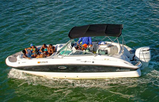 25ft Hurricane Deck Boat – Cruise Miami Like a Local