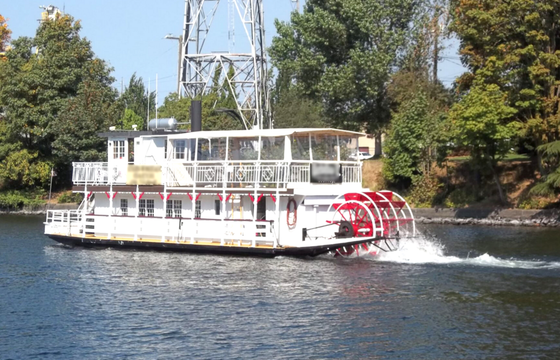 Experience an awesome party on this paddle-wheel-driven boat!