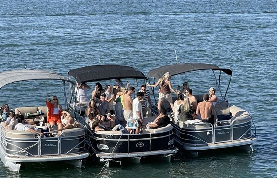 Set Sail in Style: 20ft Pontoon Adventure for 10 in Newport Beach!