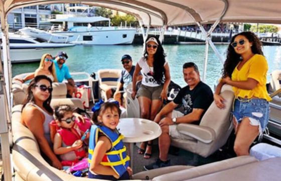 Set Sail in Style: 20ft Pontoon Adventure for 10 in Newport Beach!