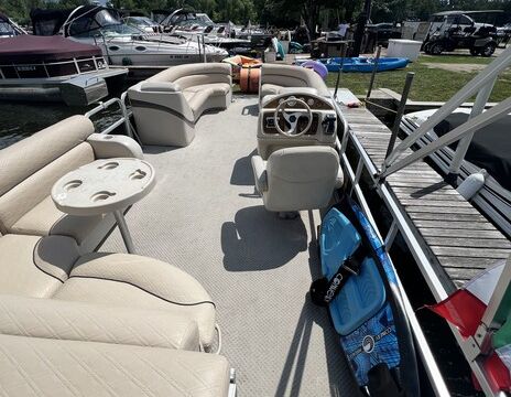 Clean 22' Berkshire Pontoon for Lake Wawasee Family Adventures