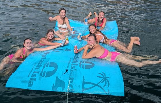 25ft Double Decker Tritoon Party Barge with a slide - Lake Pleasant