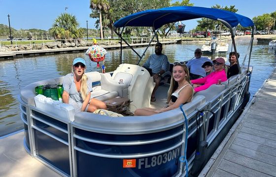 9-Passenger Godfrey Pontoon Rental – Palm Coast, Daytona Beach Area