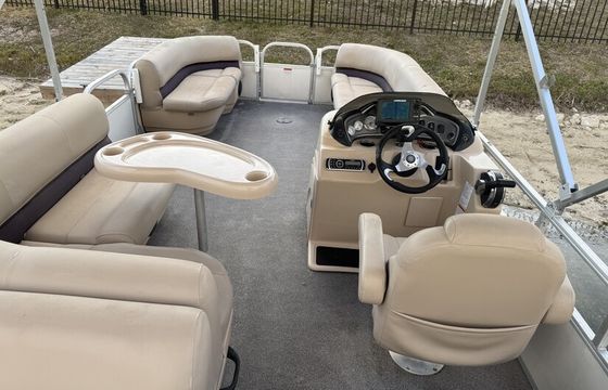 22ft 115HP Pontoon Boat I Freshwater Canal And Lakes I Seats 12
