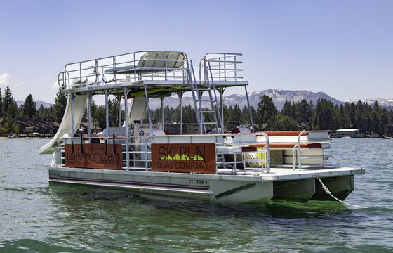 Double Decker Pontoon with 2 Slides to have Twice the Fun! Tahoe Keys