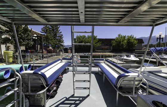 Double Decker Pontoon with 2 Slides to have Twice the Fun! Tahoe Keys