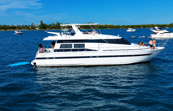 FREE HOUR!! SPACIOUS 75’ VERSILCRAFT YACHT, MIAMI FL (NO HIDDEN FEES)