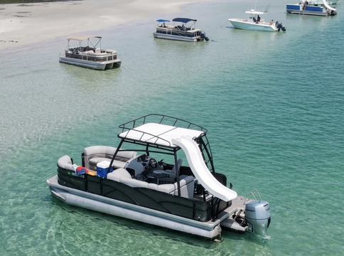 25' Double-Deck Tritoon Party Boat w/ Water Slide!