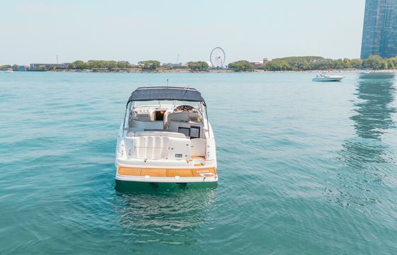 Anchor in the Famous Chicago Playpen! 37' Rinker Fiesta Vee