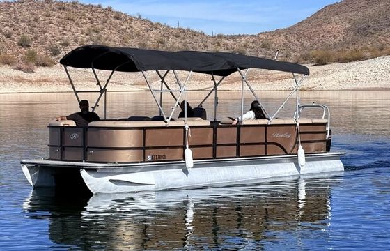 24’ NEW Bentley Pontoon Seats 15 (Double Bimini) - Lake Pleasant