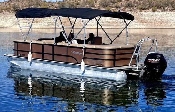 24’ NEW Bentley Pontoon Seats 15 (Double Bimini) - Lake Pleasant