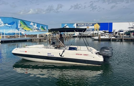 23' Hurricane Deck Boat Yami 150  w/GPS TRACKS to popular destinations