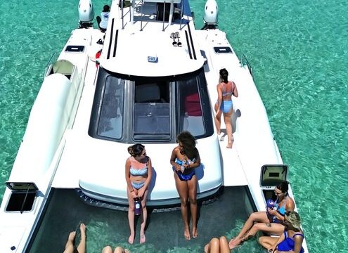 36' Catamaran Charter to Crab Island | Up to 13 Guests